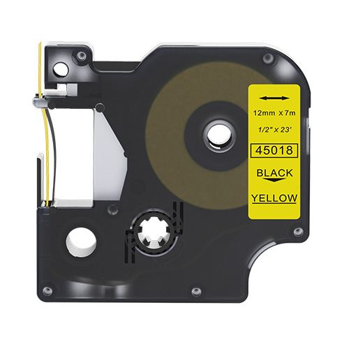 Kompatibilní páska Dymo 45018 černá na žluté 12mm