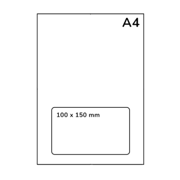 Dodací list / vratná etiketa s přepravní etiketou 100 x 150 mm