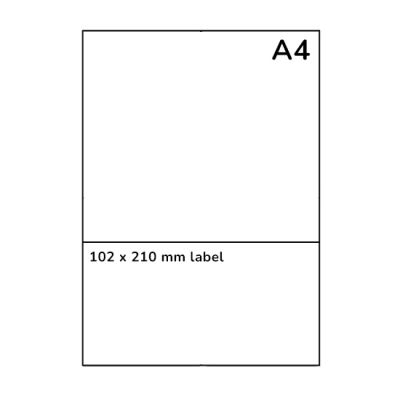 Dodací list / vratná etiketa s přepravní etiketou 102 x 210 mm