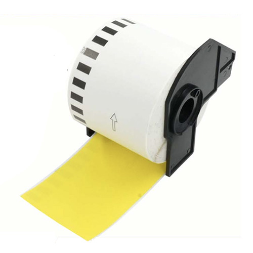 Kompatibilní žluté etikety Brother DK-22205, 62mm x 30,48m
